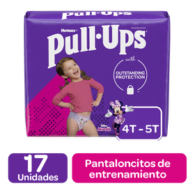 Pantanloncitos de Entrenamiento para Niñas Huggies Pull Ups Tallas 4/5, 17uds