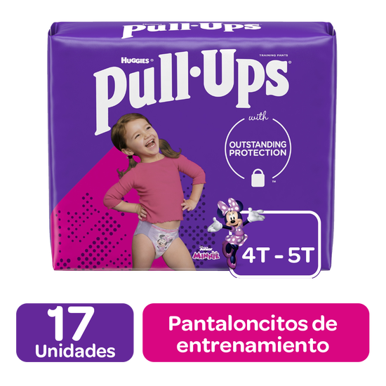 Pantanloncitos de Entrenamiento para Niñas Huggies Pull Ups Tallas 4/5, 17uds