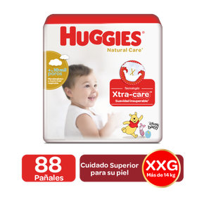 Pañales Huggies Natural Care Etapa 5/XXG 88U