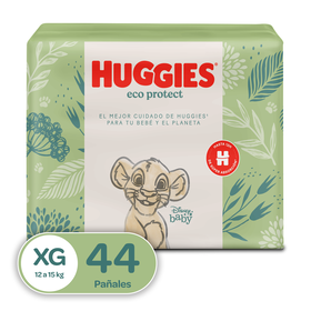 Pañales Huggies Eco Protect Talla XG, 44uds