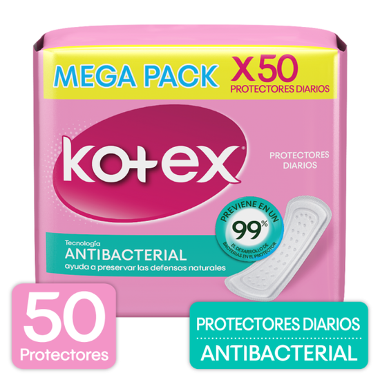 Protectores Diarios Kotex Antibacterial 50U