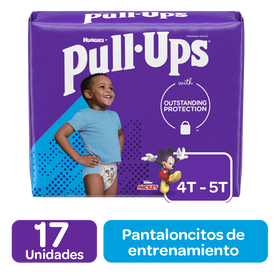 Pantanloncitos de Entrenamiento para Niños Huggies Pull Ups Tallas 4/5, 17uds