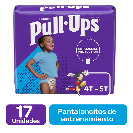 Pantanloncitos de Entrenamiento para Niños Huggies Pull Ups Tallas 4/5, 17uds