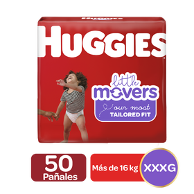 Pañales Huggies Little Movers Talla 6, 52uds