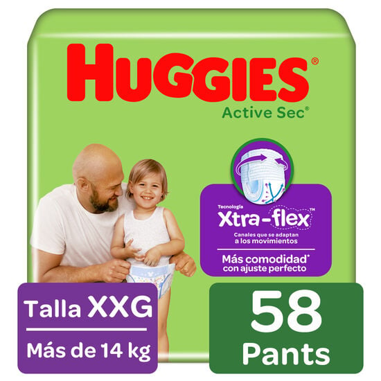 Pantaloncitos Huggies Active Sec XXL, 58 uds